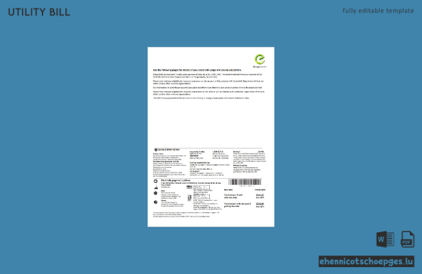 Stromrechnung von Energy Australia (Word-Dokument, 3 Seiten, Beispielvorschau)